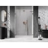 Mexen Lunar-B L left swing shower door 150 cm, transparent, rose gold - 832SL-150-050-60-00-L
