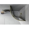 Mexen Rio semi-circular shower cabin 70 x 70 cm, graphite, gold + shower tray, white - 863-070-070-50-0-4710