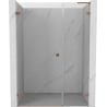 Mexen Lunar-B L shower door hinged left 140 cm, transparent, brushed copper - 832SL-140-050-65-00-L