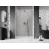 Mexen Lunar-B L shower door hinged left 140 cm, transparent, brushed copper - 832SL-140-050-65-00-L
