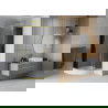 Mexen Rio semi-circular shower cabin 80 x 80 cm, graphite, gold + Rio shower tray, white - 863-080-080-50-0-4710