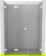 Mexen Lunar-F folding shower door left 135 cm, transparent, white - 836S-135-050-20-00-L