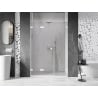 Mexen Lunar-F folding shower door left 135 cm, transparent, white - 836S-135-050-20-00-L