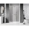 Mexen Lunar-F folding shower door left 135 cm, transparent, white - 836S-135-050-20-00-L