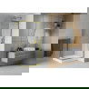 Mexen Rio square shower cubicle 80 x 80 cm, Transparent, Gold + shower tray Rio, White - 860-080-080-50-00-4510