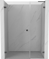 Mexen Lunar-B L Shower Door Left Hinged 110 cm, Transparent, Gun Gray Brushed - 832SL-110-050-66-00-L