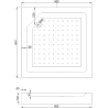Mexen Rio square shower cabin 90 x 90 cm, transparent, gold + Rio shower tray, white - 860-090-090-50-00-4510