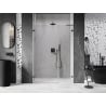 Mexen Lunar-B L Left Hinged Shower Door 140 cm, Transparent, Brushed Gun Gray - 832SL-140-050-66-00-L