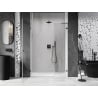 Mexen Lunar-B L Left Hinged Shower Door 140 cm, Transparent, Brushed Gun Gray - 832SL-140-050-66-00-L