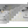 Mexen Rio square shower cubicle 80 x 80 cm, Frosted, Gold + shower tray Rio, White - 860-080-080-50-30-4510