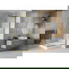 Mexen Rio square shower cubicle 90 x 90 cm, Frosted, Gold + shower tray Rio, White - 860-090-090-50-30-4510