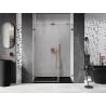 Mexen Lunar-B left-hinged shower door 115 cm, transparent, rose gold - 832S-115-050-60-00-L