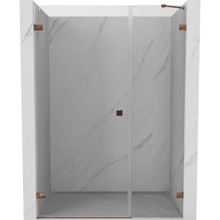 Mexen Lunar-B left-hinged shower door 115 cm, transparent, rose gold - 832S-115-050-60-00-L