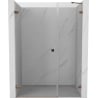Mexen Lunar-B left-hinged shower door 115 cm, transparent, rose gold - 832S-115-050-60-00-L
