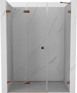 Mexen Lunar-F foldable shower door left 120 cm, transparent, rose gold - 836S-120-050-60-00-L