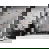 Mexen Lunar-F folding shower door left 120 cm, transparent, rose gold - 836S-120-050-60-00-L