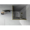 Mexen Rio square shower cabin 80 x 80 cm, graphite, gold + shower tray, white - 860-080-080-50-40-4510