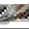 Mexen Rio square shower cubicle 90 x 90 cm, Graphite, Gold + shower tray Rio, White - 860-090-090-50-40-4510