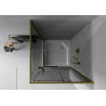 Mexen Rio square shower cabin 90 x 90 cm, graphite, gold + white shower tray - 860-090-090-50-40-4510