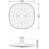 Mexen D-17 shower head 24x24 cm, chrome - 79717-00