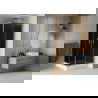 Mexen Rio square shower cubicle 90 x 90 cm, Graphite, Gold + shower tray Rio, White - 860-090-090-50-40-4510