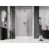 Mexen Lunar-B left hinged shower door 135 cm, transparent, rose gold - 832S-135-050-60-00-L