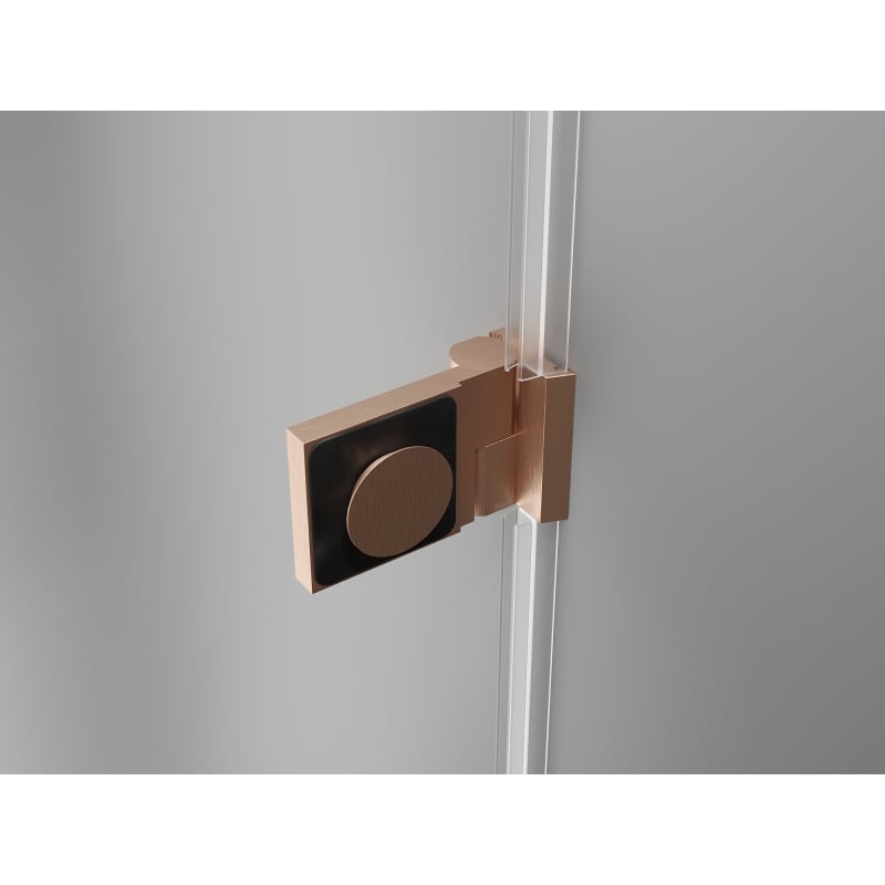 Mexen Lunar-B left hinged shower door 110 cm, transparent, brushed copper - 832S-110-050-65-00-L