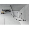 Mexen Rio semi-circular shower cabin 70 x 70 cm, frost, black + tray, white - 863-070-070-70-30-4710