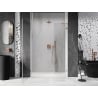 Mexen Lunar-B Left Hinged Shower Door 125 cm, Transparent, Brushed Copper - 832S-125-050-65-00-L