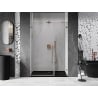 Mexen Lunar-B left swing shower door 130 cm, transparent, brushed copper - 832S-130-050-65-00-L