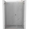 Mexen Lunar-B left swing shower door 130 cm, transparent, brushed copper - 832S-130-050-65-00-L
