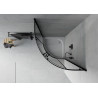 Mexen Rio semi-circular shower cabin 70 x 70 cm, graphite, black + tray, white - 863-070-070-70-40-4710
