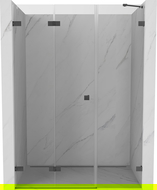 Mexen Lunar-F folding left shower door 125 cm, transparent, brushed gun gray - 836S-125-050-66-00-L