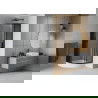 Mexen Rio semi-circular shower cabin 90 x 90 cm, graphite, black + Rio shower tray, white - 863-090-090-70-40-4710