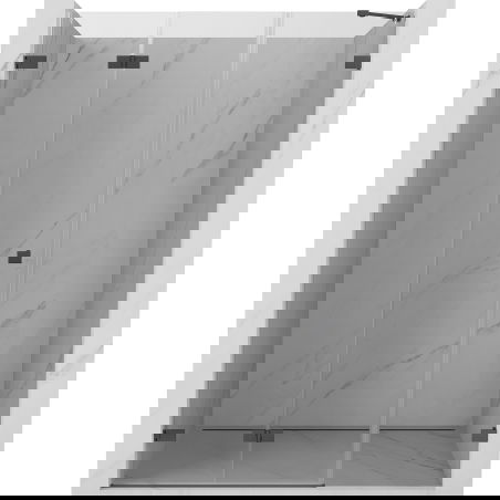 Mexen Lunar-F shower doors folding left 150 cm, transparent, gun gray brushed - 836S-150-050-66-00-L