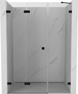 Mexen Lunar-F left folding shower door 120 cm, transparent, black - 836S-120-050-70-00-L