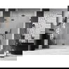 Mexen Lunar-F folding shower door left 120 cm, transparent, black - 836S-120-050-70-00-L