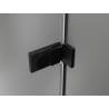 Mexen Lunar-F folding shower door left 145 cm, transparent, black - 836S-145-050-70-00-L