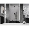 Mexen Lunar-F folding shower door left 145 cm, transparent, black - 836S-145-050-70-00-L