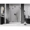 Mexen Lunar-F folding shower door left 145 cm, transparent, black - 836S-145-050-70-00-L