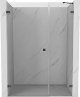 Mexen Lunar-B left hinged shower door 115 cm, transparent, brushed gun gray - 832S-115-050-66-00-L