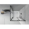 Mexen Rio square shower cabin 80 x 80 cm, frost, black + shower tray, white - 860-080-080-70-30-4510