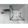 Mexen Rio Square Shower Enclosure 80 x 80 cm, Frosted, Black + Rio Tray, White - 860-080-080-70-30-4510