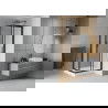 Mexen Rio square shower cubicle 80 x 80 cm, Frosted, Black + shower tray Rio, White - 860-080-080-70-30-4510