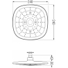 Mexen D-17 shower head 24x24 cm, black - 79717-70