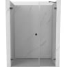 Mexen Lunar-B left hinged shower door 120 cm, transparent, brushed gun gray - 832S-120-050-66-00-L