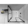 Mexen Rio square shower cabin 90 x 90 cm, frosted, black + tray, white - 860-090-090-70-30-4510