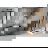 Mexen Rio square shower cubicle 90 x 90 cm, Frosted, Black + shower tray Rio, White - 860-090-090-70-30-4510