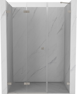 Mexen Lunar-F foldable shower door left 110 cm, transparent, brushed nickel - 836S-110-050-97-00-L