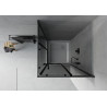 Mexen Rio square shower cabin 80 x 80 cm, graphite, black + tray, white - 860-080-080-70-40-4510